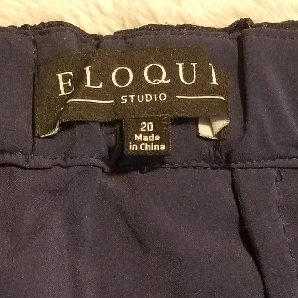 Eloquii Navy Lacy Plus Size Pencil Skirt Size 20 - Picture 2 of 5